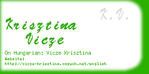 krisztina vicze business card